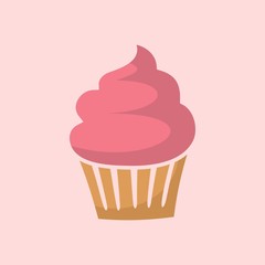 Cupcake logo illustration vector