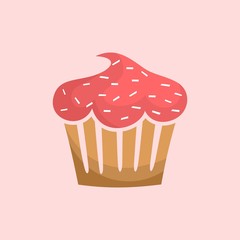 Cupcake logo illustration vector