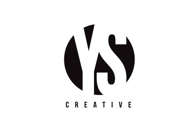 YS Y S White Letter Logo Design with Circle Background.