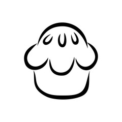 Cupcake logo illustration vector