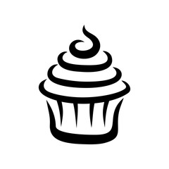 Cupcake logo illustration vector