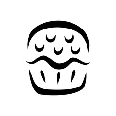 Cupcake logo illustration vector