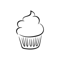 Cupcake logo illustration vector