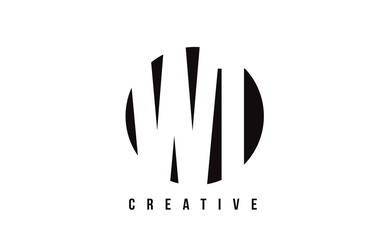 WT W T White Letter Logo Design with Circle Background.