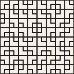 Vector seamless pattern. Mesh repeating texture. Linear grid with chaotic shapes. Stylish geometric lattice design