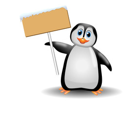 Pinguin / Vektor / Schild