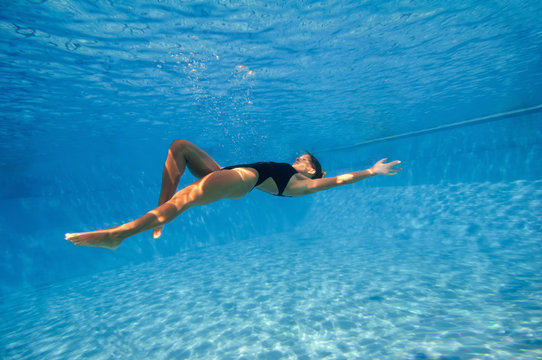Female underwater