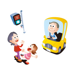 高齢者の交通安全イラスト