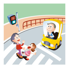 高齢者の交通安全イラスト