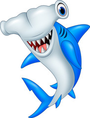 Obraz premium Kreskówka rekin młot