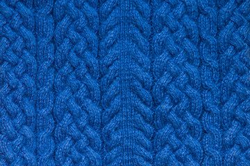 Blue knitting texture
