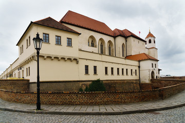 Fototapeta na wymiar Spilberk castle and fortress dominates the city of Brno