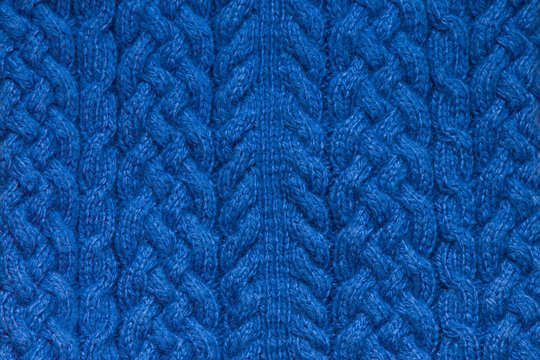 Blue knitting texture