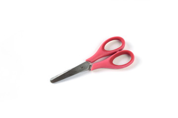 red scissors isolated on white