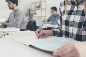 College Students Studying