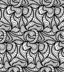 Vector floral background of drawn lines