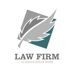 Law firm, attorney, lawyer service logo, template full vector