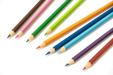 pencils colour isolated on white background
