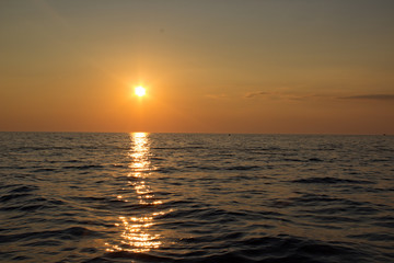 Fototapeta premium Sonnenuntergang in der Adria bei Porec