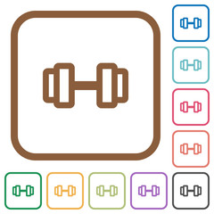 Barbell simple icons