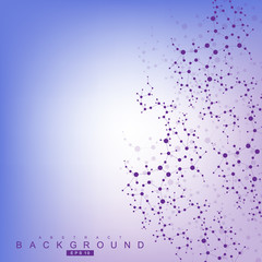 Structure molecule and communication. Dna, atom, neurons. Scientific concept for your design. Connected lines with dots. Medical, technology, chemistry, science background. Vector illustration.