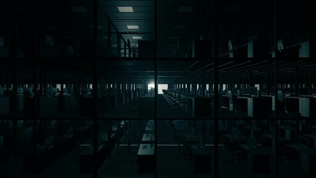 Night Office. Loop animation.