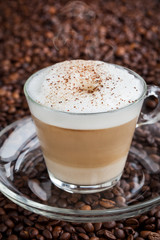 Cup of fresh hot latte