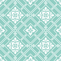 Vector damask seamless pattern background. Classical luxury old fashioned damask ornament, royal victorian seamless texture for wallpapers, textile, wrapping. Exquisite floral baroque template.