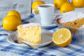 Recipe for lemon pie. Preparation of the cake with ingredients.