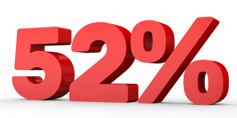 Fifty two percent off. Discount 52 %.