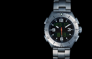 Men's watch with titanium strap