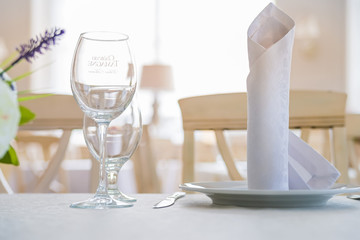 Elegant served table indoors