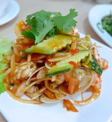 Thai seafood closeup