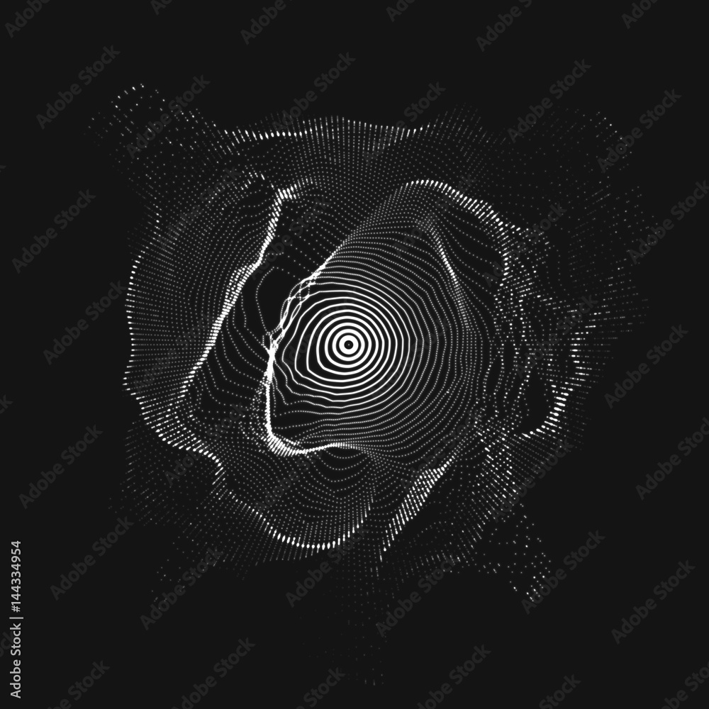 Canvas Prints abstract vector white mesh on dark background. futuristic style card. elegant background for busines