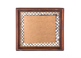 Fototapeta premium Old wooden frame with parchment