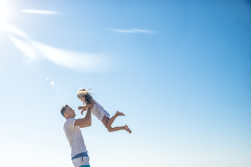 Father and his little daughter