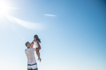 Father and his little daughter