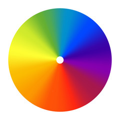 Color wheel vector spectrum. Colorful circle rainbow design. Creative saturation palette. Graphic illustration