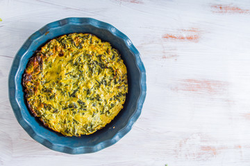 Frittata of zucchini and onions