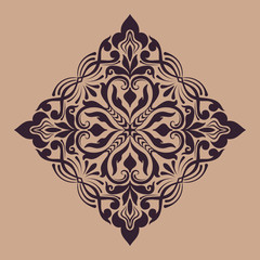 Vector abstract arabesque elements in indian mehndi style. Abstract arabesque floral vector illustration. Design element.