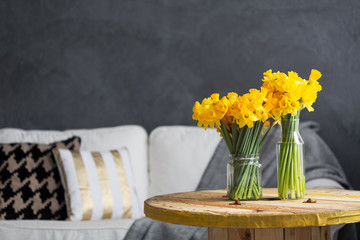 Daffodils in living room