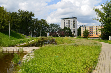 Park w Białymstoku w lecie/Park in Bialystok in summer, Podlasie, Poland
