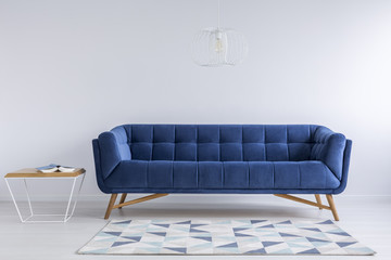 Comfortable blue couch
