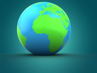 3d earth globe with