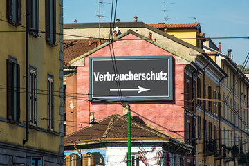 Fototapeta premium Schild 215 - Verbraucherschutz