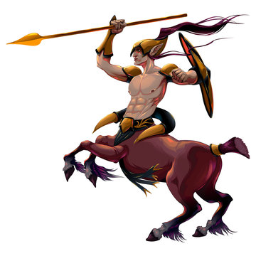 Centaur with spear and armor