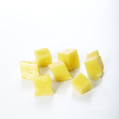 Mango slice on white background