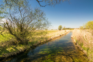 Achendelta am Chiemsee in Bayern, Deutschland