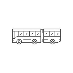 Articulated bus line icon