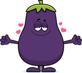 Cartoon Eggplant Hug